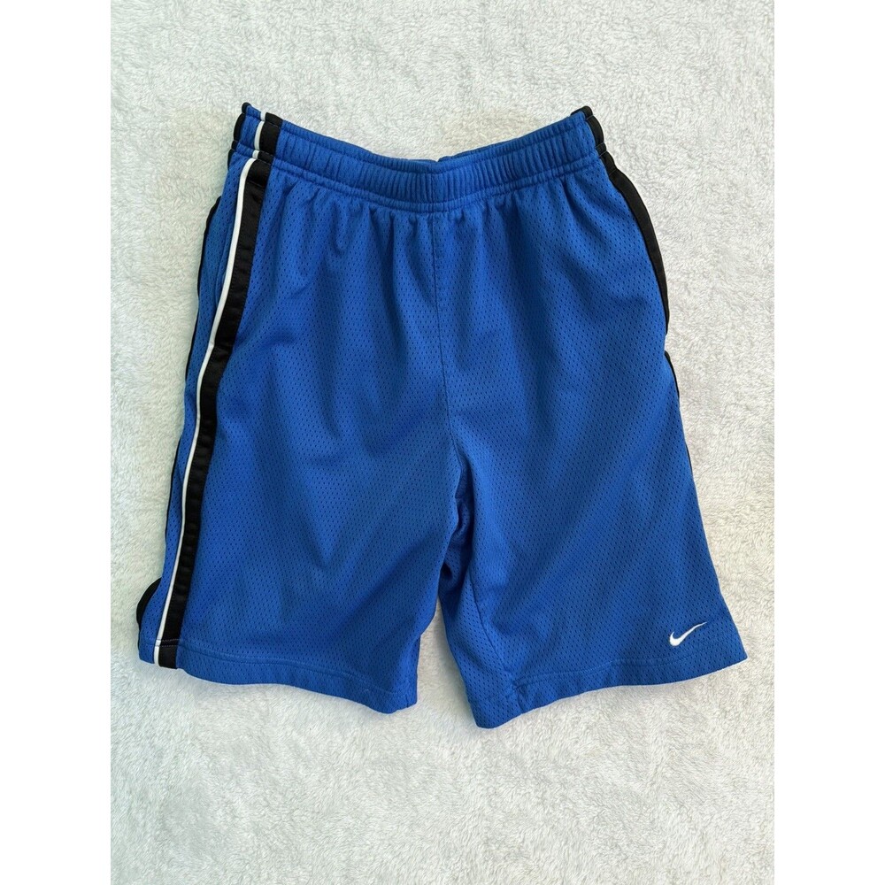 Nike Blue Athletic Basketball Shorts Youth Small 6-8 Mesh Gym Blue Boys Y2K
